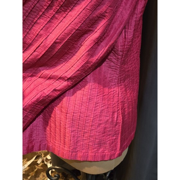 Chicos Pink Lined Detailed Jacket Blazer Buttons & Mandarin Collar, 3.5 / L - Picture 2 of 10